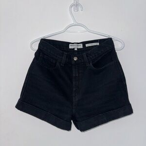 Denim black shorts